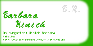 barbara minich business card